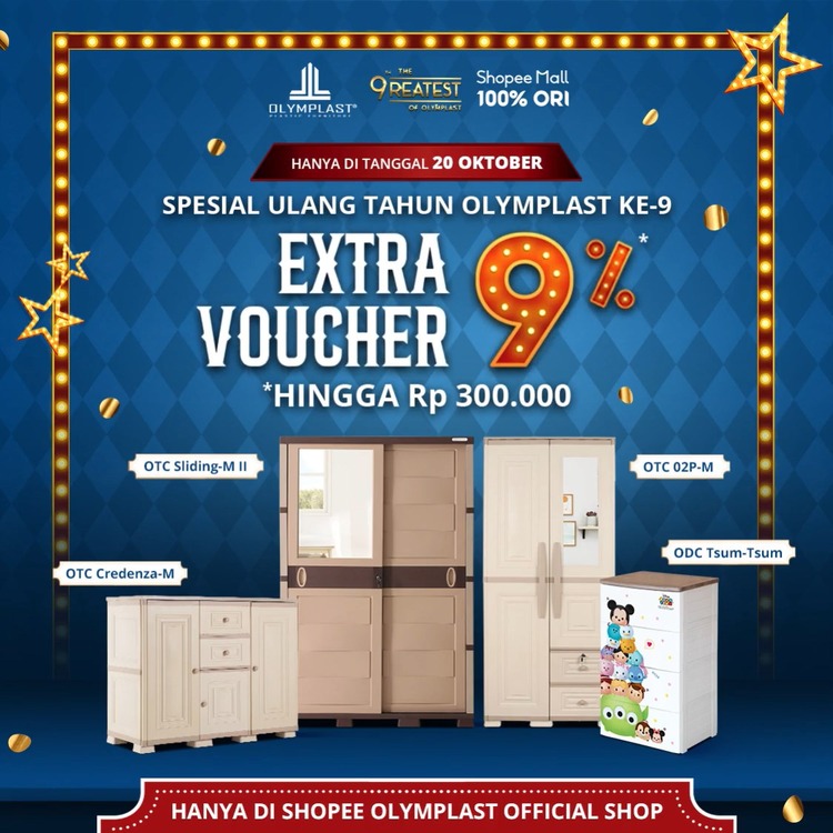 Pesta Promo 9reatest Olymplast 2024 - Extra Voucher 9%