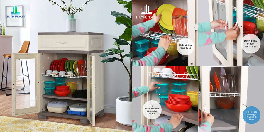 Furniture Dapur Minimalis Rak Penyimpanan OKL