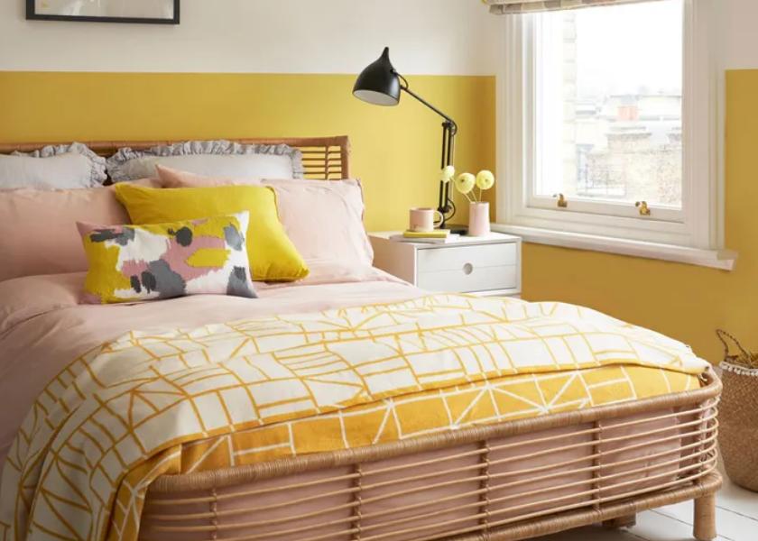 Desain Kamar Tidur Minimalis 2x3 menggunakan warna cerah