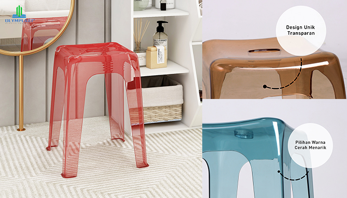 Kursi Santai Crystal Stool | Gambar: Olymplast.co.id