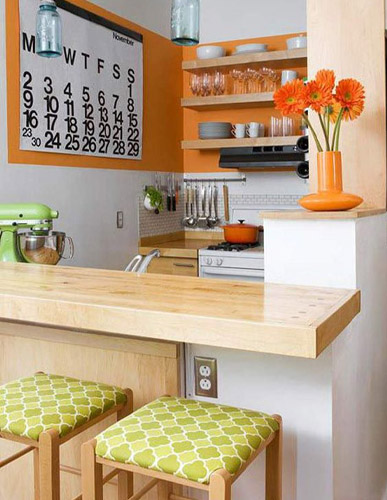 Desain Dapur Minimalis 2x2 Chic and Cheerful