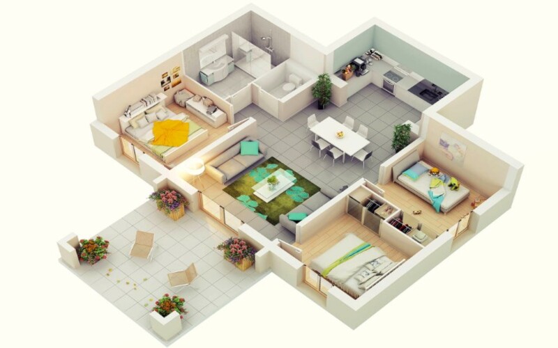 Rumah Minimalis Simpel 3 kamar