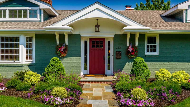 Rumah dengan Warna Hijau