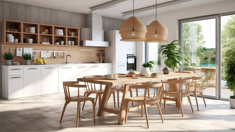 Desain Rumah Makan Scandinavian Pintu Jendela