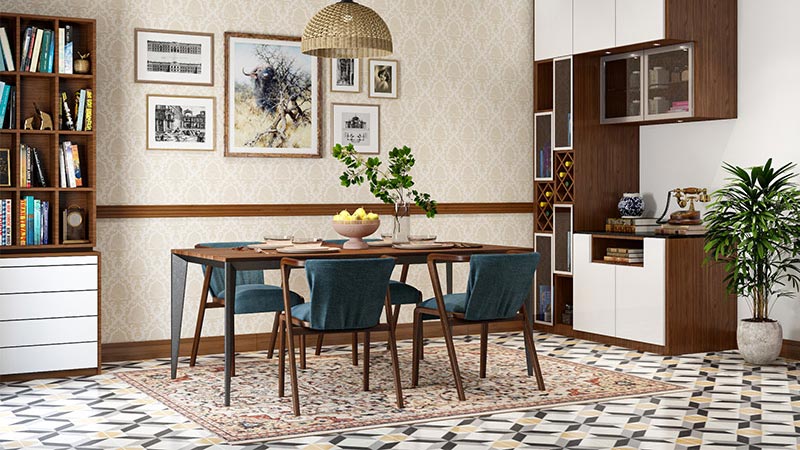 Desain Rumah Makan Scandinavian Rak Buku