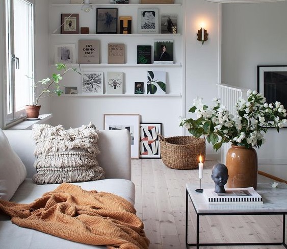 Desain Interior Ruang Tamu Gaya Scandinavia