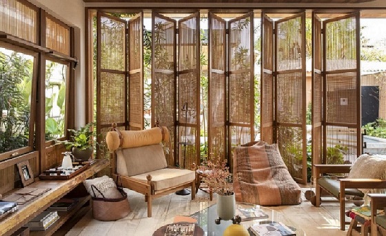 Desain Interior Ruang Tamu Semi outdoor | Gambar: Magazine.com