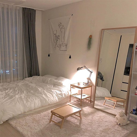 Kamar Estetik Pencahayaan yang Lembut