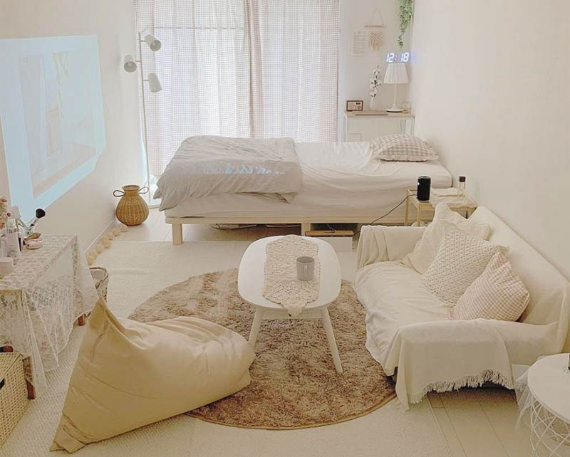 Foto Kamar Aesthetic All White