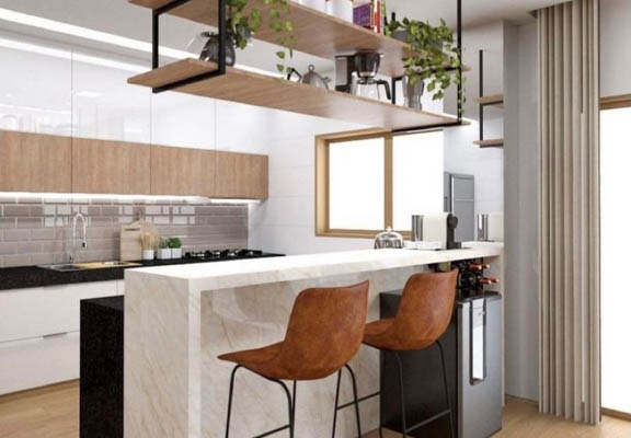 6 Contoh Mini Bar Dapur Kecil yang Mudah Ditiru | MORE Furniture