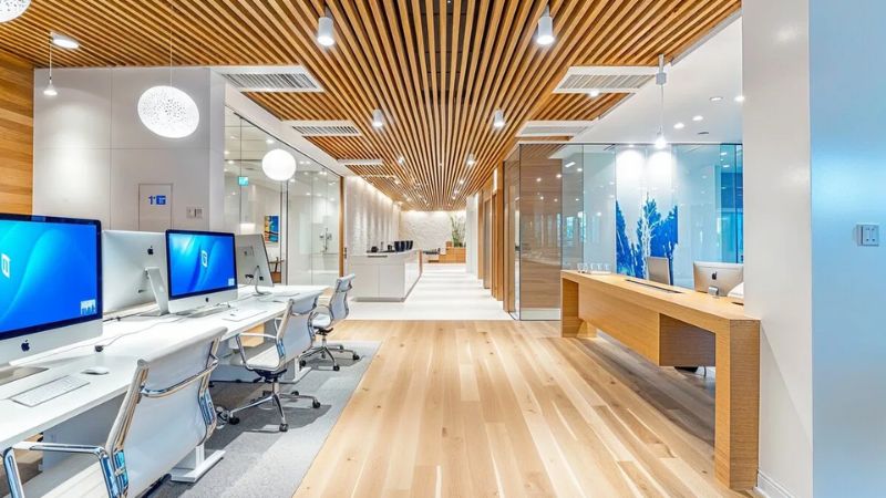 Kantor Nuansa Putih Cerah Minimalis