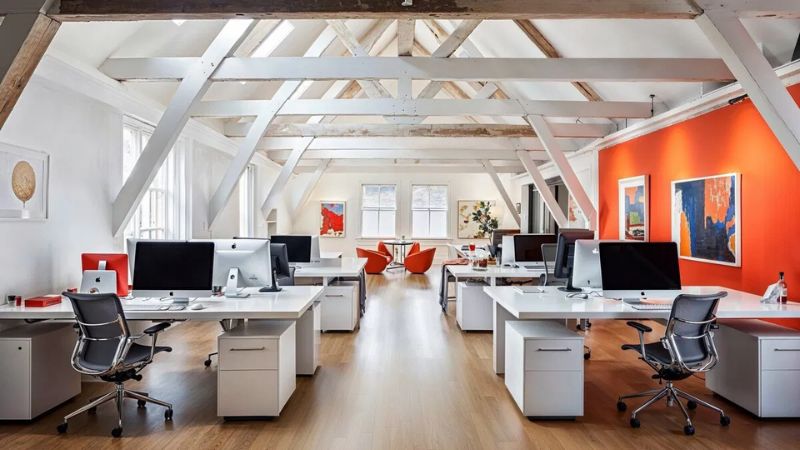Kantor dengan Pop Of Color