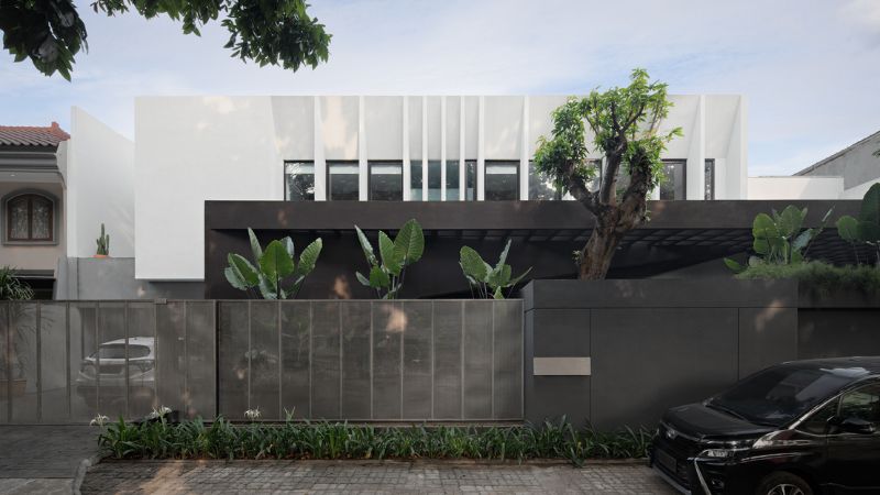 Desain Rumah Minimalis Atap Lubang Kotak-Kotak