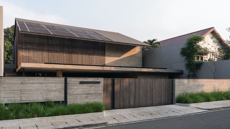 Desain Rumah Minimalis Bahan Kayu Abu-Abu