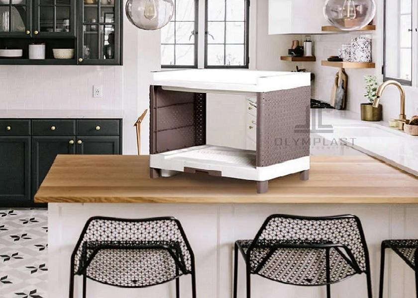 Percantik Meja Dapur Cor Bentuk L dengan Olymplast