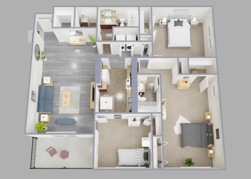Desain Rumah 3 Kamar Minimalis All-White