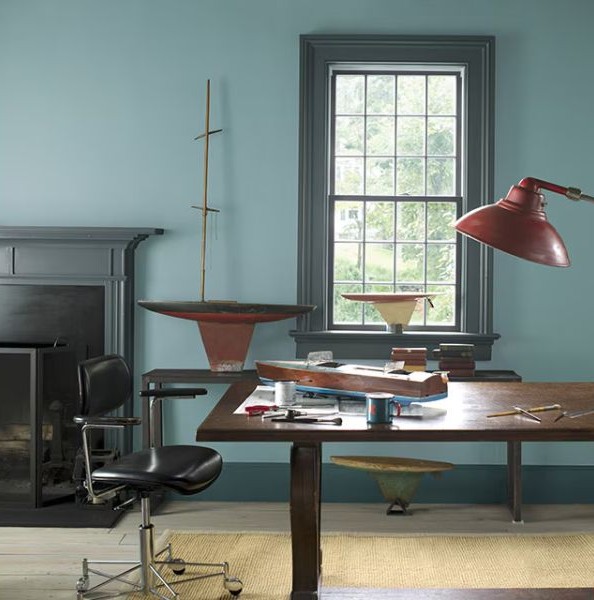 Cat Rumah Minimalis Warna Dusty Blue