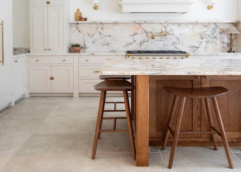 Model Dapur Minimalis Modern Terbaru Lantai Batu Alam