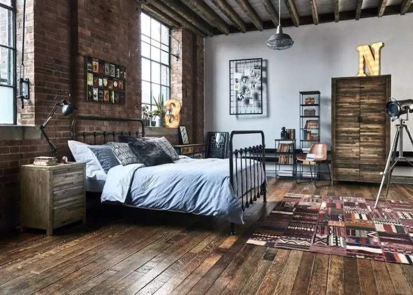 Dekorasi Kamar Gaya Industrial Minimalis
