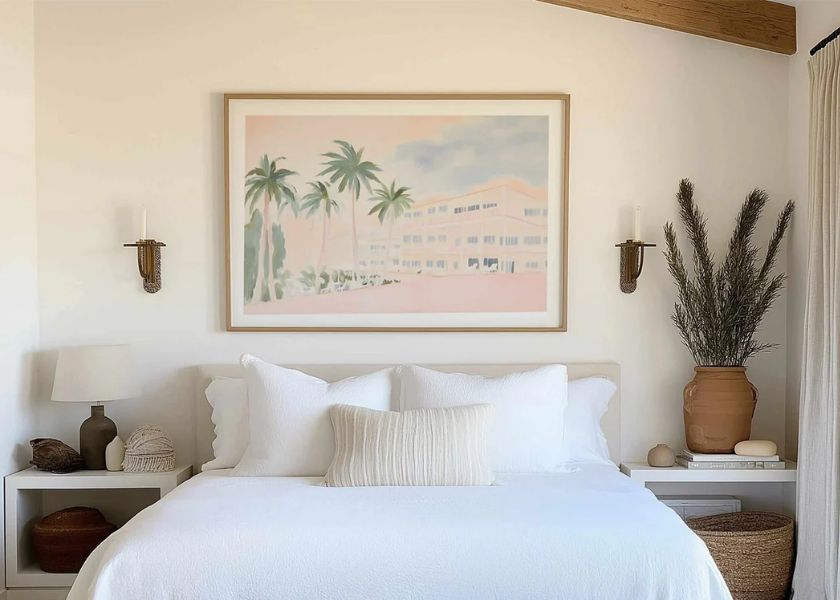 Desain Kamar Tidur dengan Karya Seni sebagai Focal Point