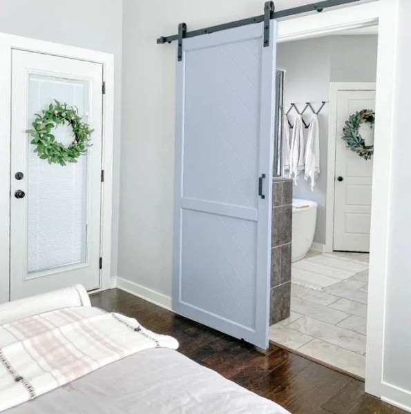 Desain Kamar Tidur Minimalis 2x3 dengan Pintu Geser Ruang (Pocket/Sliding Door)