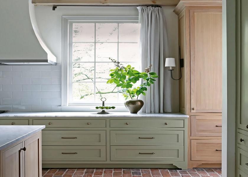 Gambar Dapur Minimalis dengan Sentuhan Hijau Lembut