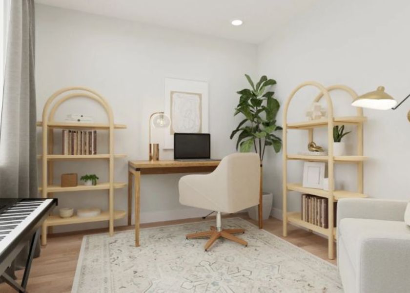 Desain Home Office Natural Minimalis