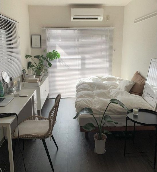Kamar Aesthetic dengan Sentuhan Tanaman Indoor