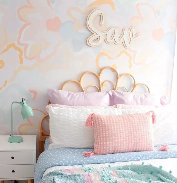 Desain Kamar Anak Perempuan Colorful Pastel
