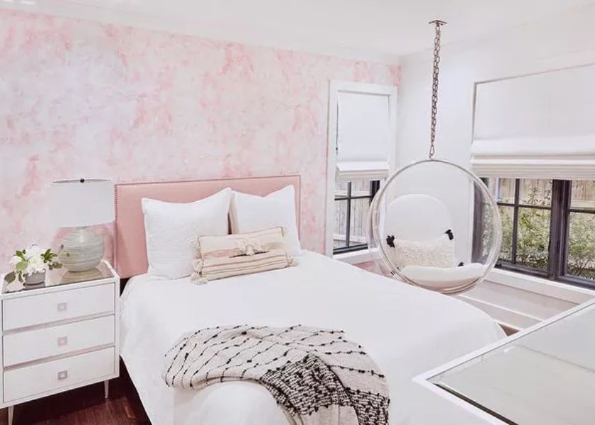 Desain Kamar Anak Perempuan Bertema Pink Pastel