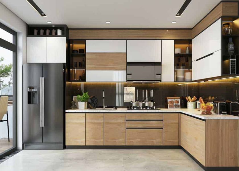 Layout Dapur Kotor Bentuk L