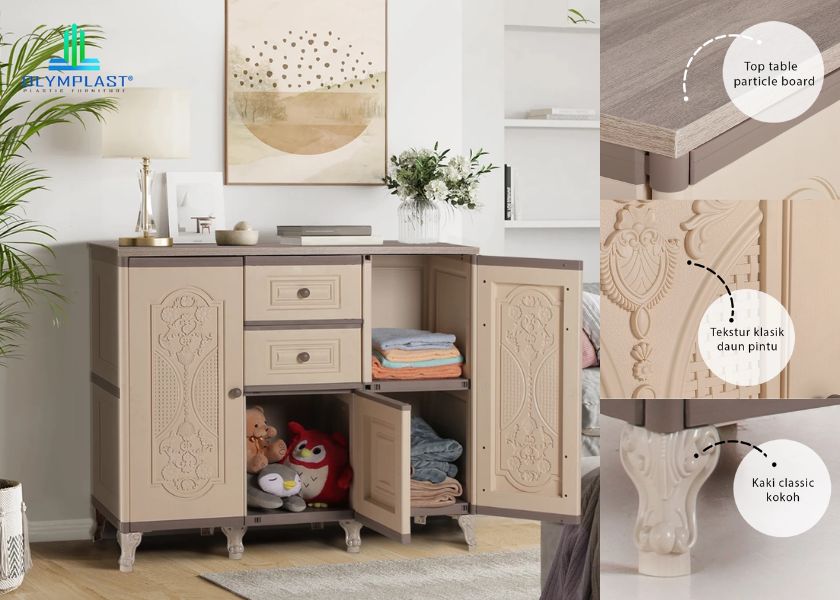 Lemari Kabinet Plastik OTC CREDENZA CLASSIC Olymplast
