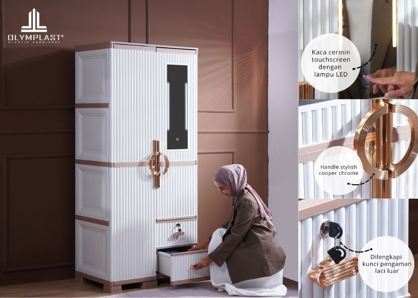 Lemari Plastik Mewah Modern OTC PL ST2 Luxury Olymplast