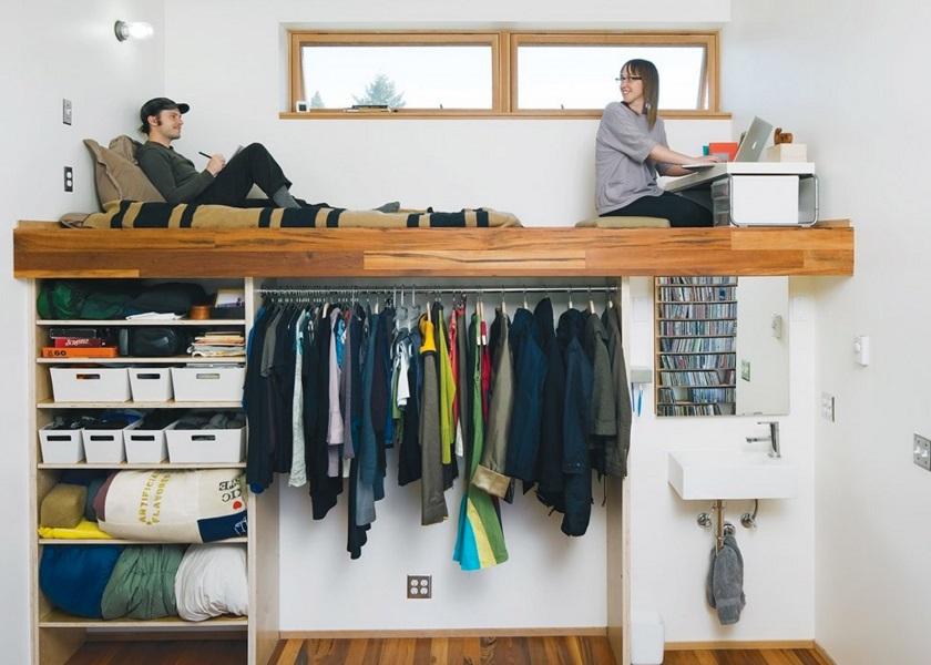 Mezzanine Kamar 3x3 dengan Sentuhan Visual Modern