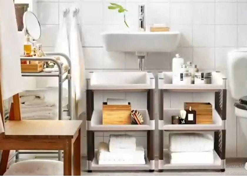Model Kamar Mandi Minimalis dengan Perabot Tambahan Multifungsi
