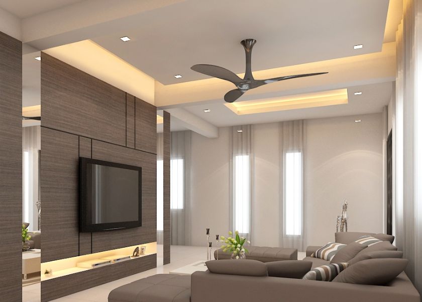 Model Plafon Gantung (False Ceiling) di Ruang Tamu