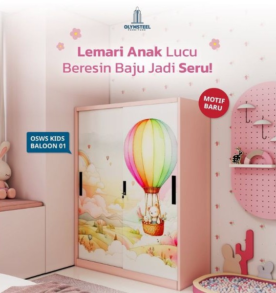 Ciptakan Kamar Anak Perempuan dengan Lemari Pakaian Besi Olymsteel