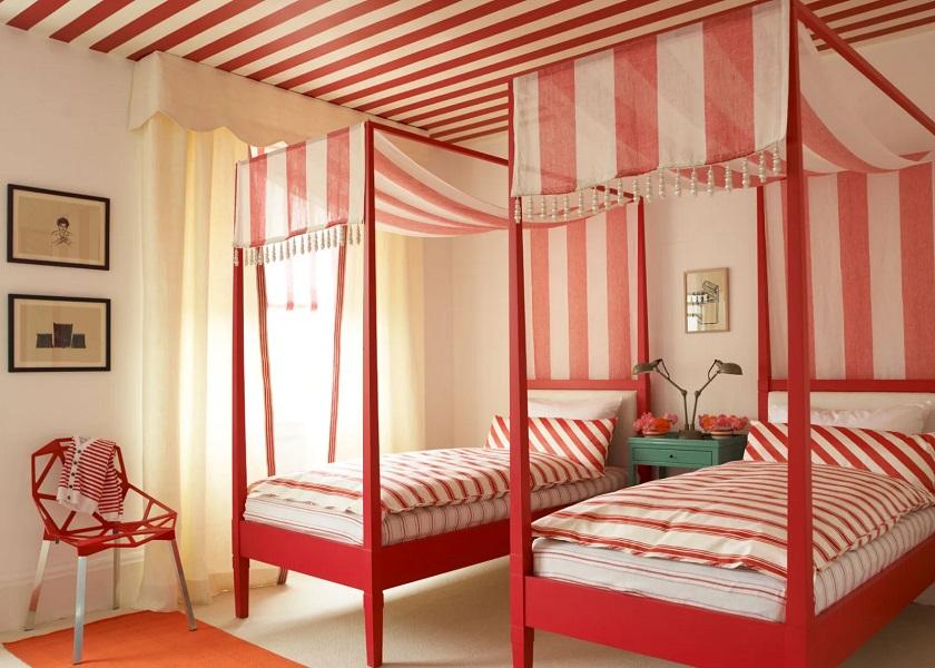 Plafon Kamar Tidur Sederhana Bergaris Minimalis