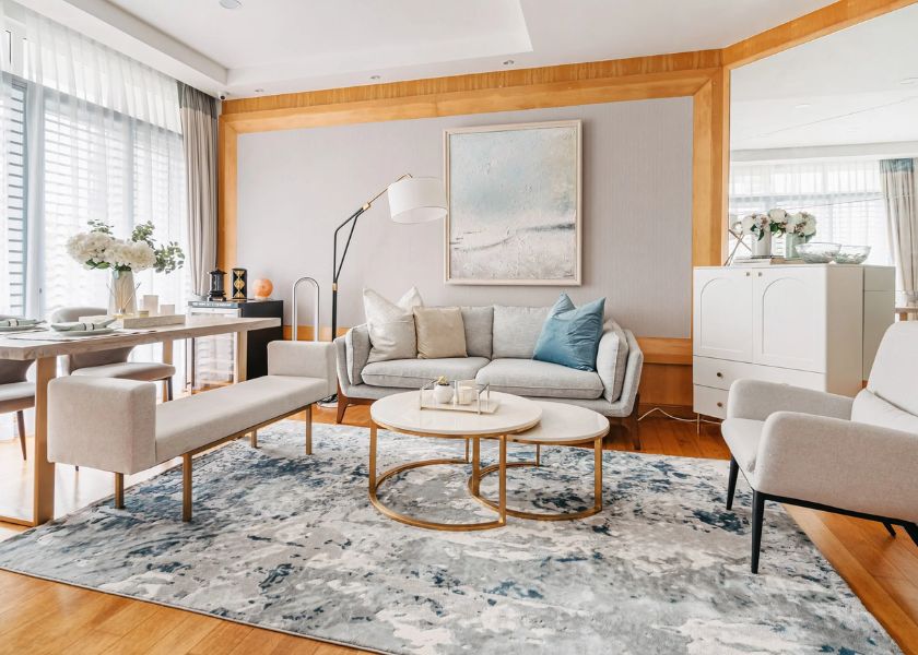 Ruang Tamu Minimalis dengan Furniture Ramping
