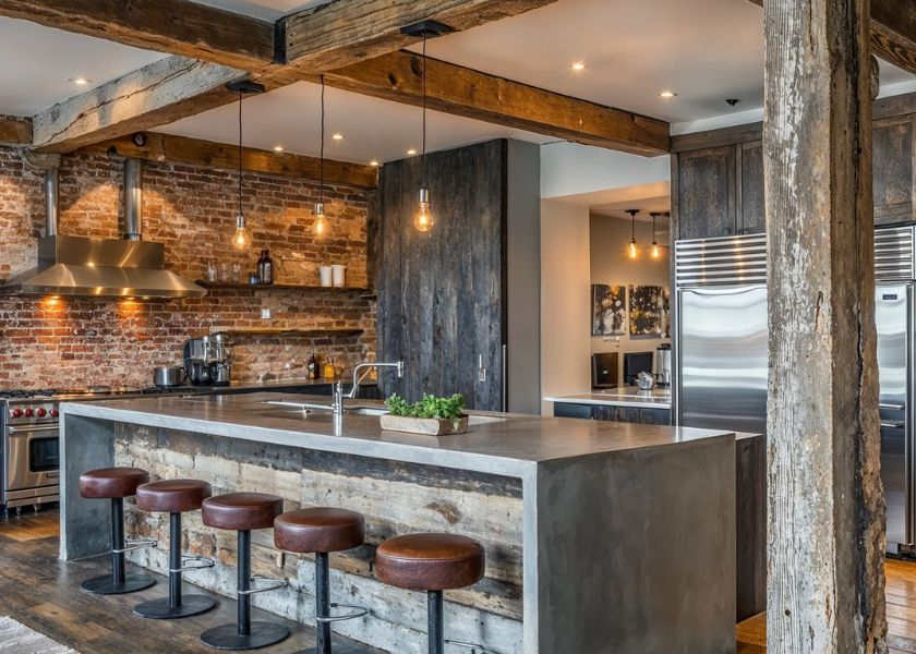 Dapur Sederhana dan Unik Industrial Minimalis