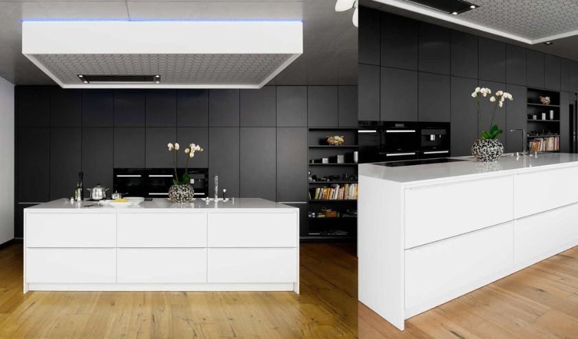 Dapur Sederhana dan Unik Monokrom Modern