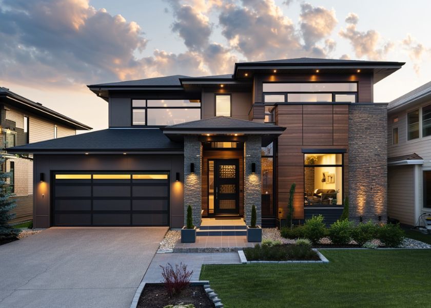 Desain Rumah Minimalis 2 Lantai Industrial Modern Elegan