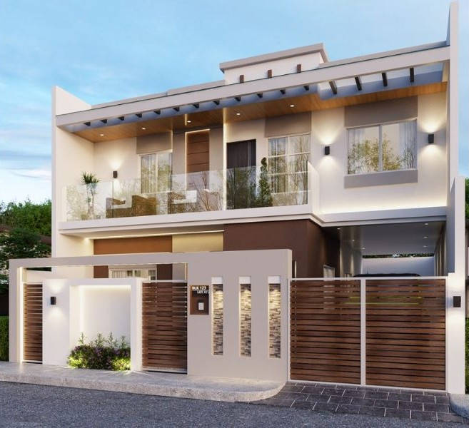 Desain Rumah Minimalis 2 Lantai dengan Balkon Fungsional