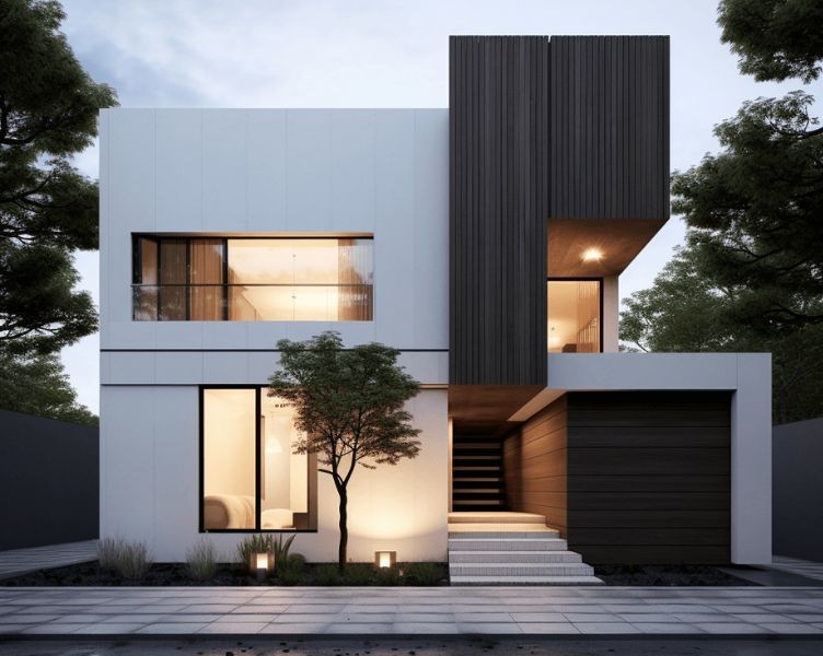 Rumah Minimalis Kombinasi Elemen Modern dan Natural