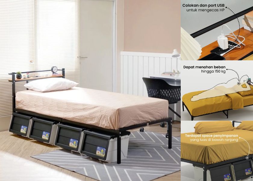 Desain Kamar Tidur dengan Tempat Tidur Multifungsi ORB Kenzo Olympic
