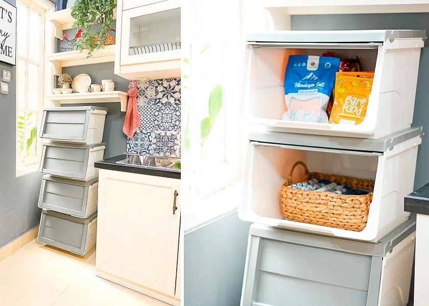 Gunakan Wadah Sederhana di Desain Dapur Minimalis 3x2