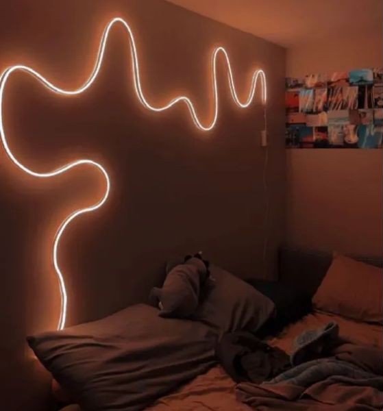 Hiasan Kamar Estetik Lampu Neon LED