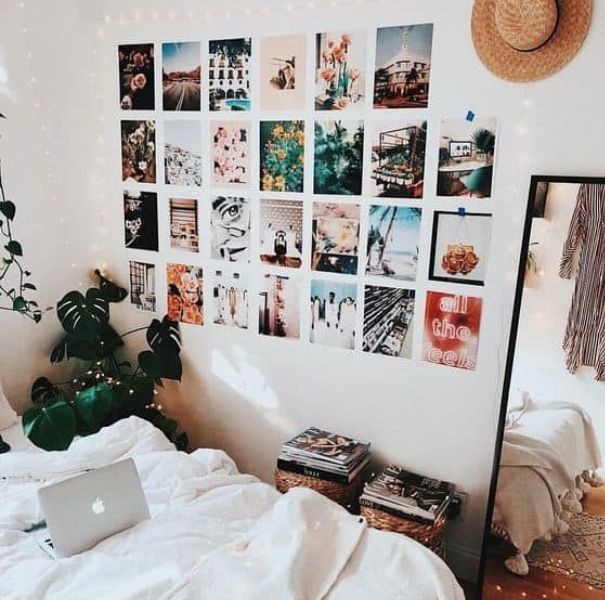Hiasan Kamar Estetik dengan Moodboard Dinding
