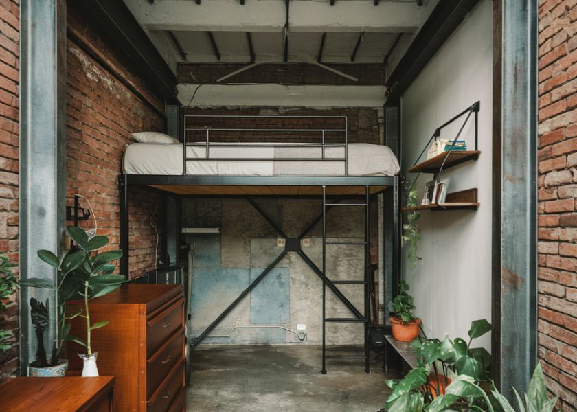 Kamar Tidur Estetik Cowok Gaya Industrial