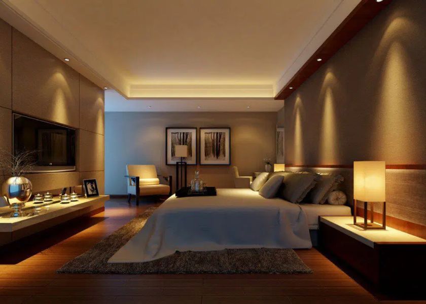 Gunakan Pencahayaan Hangat di Kamar Tidur Elegan